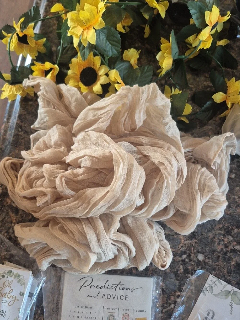 Sunflower Baby Shower Games, Decorations, Prizes And Thank You Gifts